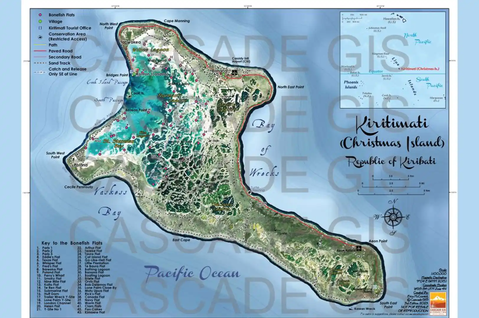 Fishing Map A fishing map of Christmas Island