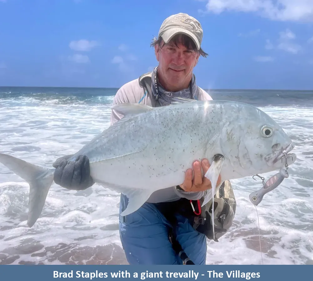 Giant trevally fishing at Christmas Island