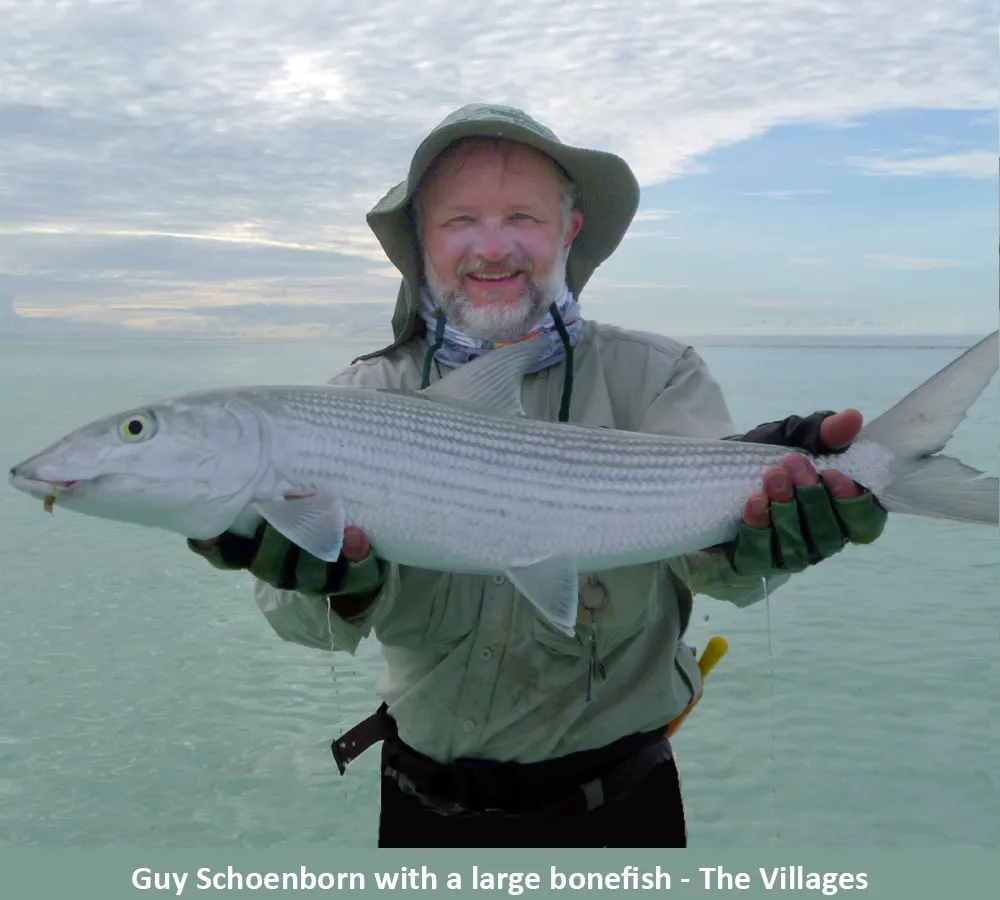 Guy Schoenborn with a bonefish from The Villages on Christmas Island.